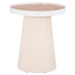 ΤΡΑΠΕΖΑΚΙ ΒΟΗΘΗΤΙΚΟ DENTON HM18023.02 MDF TOP ΦΥΣΙΚΟ ΞΥΛΟΥ-ΒΑΣΗ ΛΕΥΚΗ Φ45x51,5Υεκ.