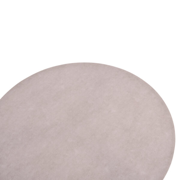 ΤΡΑΠΕΖΙ ΑΛΟΥΜΙΝΙΟΥ DOSUN HM6201.02 ΚΡΕΜ ΣΚΕΛΕΤΟΣ-3D PRINT ΓΥΑΛΙ-ΚΕΡΑΜΙΚΟ LOOK Φ120εκ