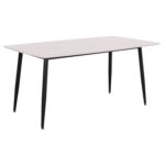 ΤΡΑΠΕΖΙ RAVEN HM18150.01 ΚΕΡΑΜΙΚΟ TOP ΛΕΥΚΟ ΜΑΡΜΑΡΟ-ΜΑΥΡΟ ΜΕΤΑΛΛΟ 160x80x74Υεκ.