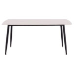 ΤΡΑΠΕΖΙ RAVEN HM18150.01 ΚΕΡΑΜΙΚΟ TOP ΛΕΥΚΟ ΜΑΡΜΑΡΟ-ΜΑΥΡΟ ΜΕΤΑΛΛΟ 160x80x74Υεκ.