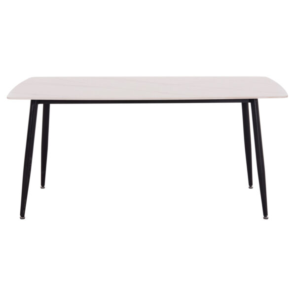 ΤΡΑΠΕΖΙ RAVEN HM18150.01 ΚΕΡΑΜΙΚΟ TOP ΛΕΥΚΟ ΜΑΡΜΑΡΟ-ΜΑΥΡΟ ΜΕΤΑΛΛΟ 160x80x74Υεκ.