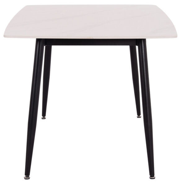 ΤΡΑΠΕΖΙ RAVEN HM18150.01 ΚΕΡΑΜΙΚΟ TOP ΛΕΥΚΟ ΜΑΡΜΑΡΟ-ΜΑΥΡΟ ΜΕΤΑΛΛΟ 160x80x74Υεκ.