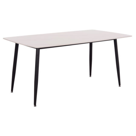 ΤΡΑΠΕΖΙ RAVEN HM18150.01 ΚΕΡΑΜΙΚΟ TOP ΛΕΥΚΟ ΜΑΡΜΑΡΟ-ΜΑΥΡΟ ΜΕΤΑΛΛΟ 160x80x74Υεκ.