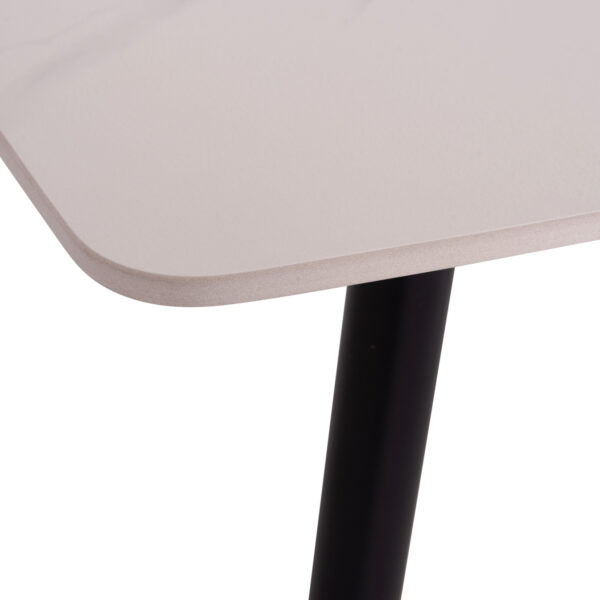 ΤΡΑΠΕΖΙ RAVEN HM18150.01 ΚΕΡΑΜΙΚΟ TOP ΛΕΥΚΟ ΜΑΡΜΑΡΟ-ΜΑΥΡΟ ΜΕΤΑΛΛΟ 160x80x74Υεκ.