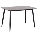 ΤΡΑΠΕΖΙ RAVEN HM9854.13 ΚΕΡΑΜΙΚΟ TOP ΓΚΡΙ ΜΑΡΜΑΡΟ-ΜΑΥΡΟ ΜΕΤΑΛΛΟ 120x70x73Υεκ.