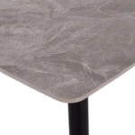 ΤΡΑΠΕΖΙ RAVEN HM9854.13 ΚΕΡΑΜΙΚΟ TOP ΓΚΡΙ ΜΑΡΜΑΡΟ-ΜΑΥΡΟ ΜΕΤΑΛΛΟ 120x70x73Υεκ.