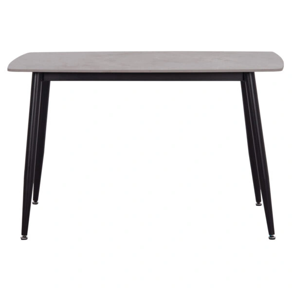 ΤΡΑΠΕΖΙ RAVEN HM9854.13 ΚΕΡΑΜΙΚΟ TOP ΓΚΡΙ ΜΑΡΜΑΡΟ-ΜΑΥΡΟ ΜΕΤΑΛΛΟ 120x70x73Υεκ.