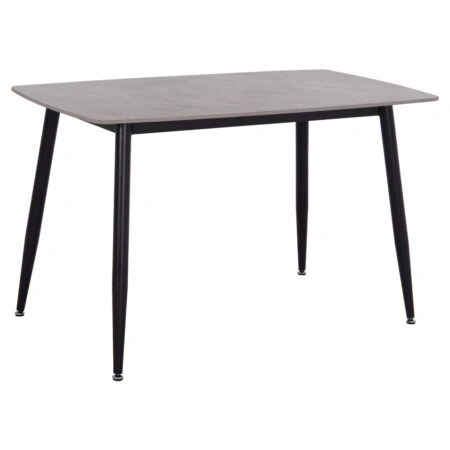 ΤΡΑΠΕΖΙ RAVEN HM9854.13 ΚΕΡΑΜΙΚΟ TOP ΓΚΡΙ ΜΑΡΜΑΡΟ-ΜΑΥΡΟ ΜΕΤΑΛΛΟ 120x70x73Υεκ.