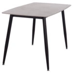 ΤΡΑΠΕΖΙ RAVEN HM9854.13 ΚΕΡΑΜΙΚΟ TOP ΓΚΡΙ ΜΑΡΜΑΡΟ-ΜΑΥΡΟ ΜΕΤΑΛΛΟ 120x70x73Υεκ.