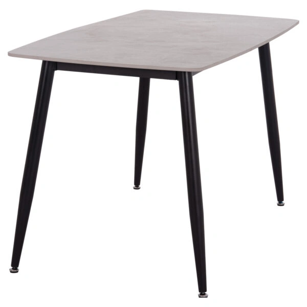 ΤΡΑΠΕΖΙ RAVEN HM9854.13 ΚΕΡΑΜΙΚΟ TOP ΓΚΡΙ ΜΑΡΜΑΡΟ-ΜΑΥΡΟ ΜΕΤΑΛΛΟ 120x70x73Υεκ.