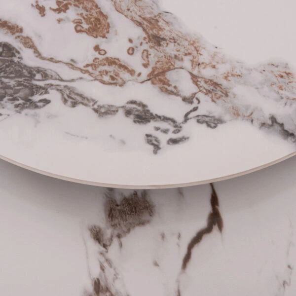 ΤΡΑΠΕΖΙ ΣΑΛΟΝΙΟΥ 2ΤΜΧ TALOS HM18140.03 ΛΕΥΚΟ ΜΕ ΚΑΦΕ ΝΕΡΑ ΚΕΡΑΜΙΚΟ TOP Φ70x45,5Υ