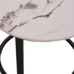 ΤΡΑΠΕΖΙ ΣΑΛΟΝΙΟΥ 2ΤΜΧ TALOS HM18140.03 ΛΕΥΚΟ ΜΕ ΚΑΦΕ ΝΕΡΑ ΚΕΡΑΜΙΚΟ TOP Φ70x45,5Υ