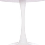 ΤΡΑΠΕΖΙ ΣΤΡΟΓΓΥΛΟ BROLIN HM18141.01 MDF TOP-ΒΑΣΗ ΜΕΤΑΛΛΙΚΗ--ΛΕΥΚΟ Φ90x73Υεκ