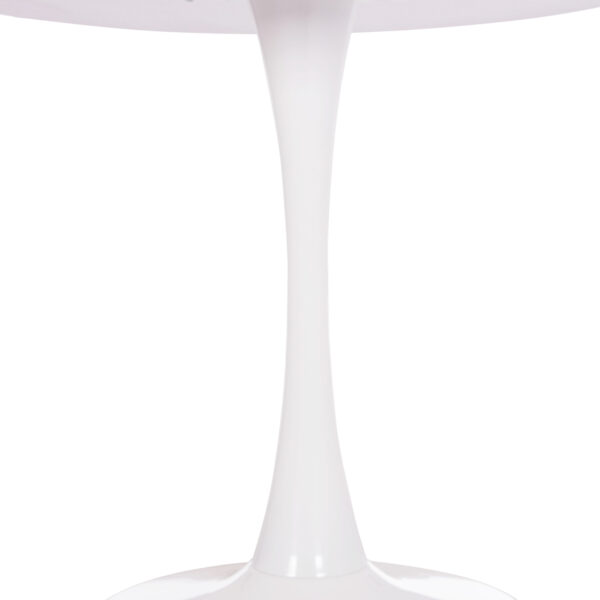 ΤΡΑΠΕΖΙ ΣΤΡΟΓΓΥΛΟ BROLIN HM18141.01 MDF TOP-ΒΑΣΗ ΜΕΤΑΛΛΙΚΗ--ΛΕΥΚΟ Φ90x73Υεκ