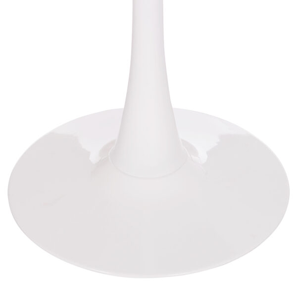 ΤΡΑΠΕΖΙ ΣΤΡΟΓΓΥΛΟ BROLIN HM18141.01 MDF TOP-ΒΑΣΗ ΜΕΤΑΛΛΙΚΗ--ΛΕΥΚΟ Φ90x73Υεκ