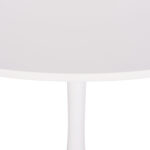 ΤΡΑΠΕΖΙ ΣΤΡΟΓΓΥΛΟ BROLIN HM18141.01 MDF TOP-ΒΑΣΗ ΜΕΤΑΛΛΙΚΗ--ΛΕΥΚΟ Φ90x73Υεκ