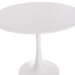 ΤΡΑΠΕΖΙ ΣΤΡΟΓΓΥΛΟ BROLIN HM18141.01 MDF TOP-ΒΑΣΗ ΜΕΤΑΛΛΙΚΗ--ΛΕΥΚΟ Φ90x73Υεκ