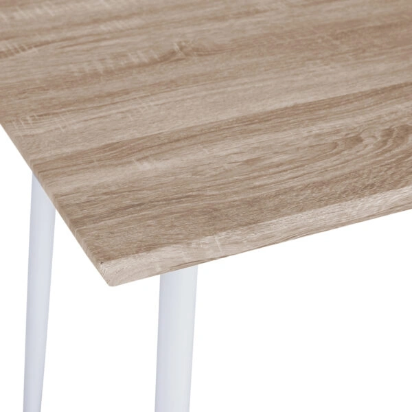 ΤΡΑΠΕΖΙ ΤΡΑΠΕΖΑΡΙΑΣ PALOMA HM8334.02, 120X70X76,5- SONOMA, ΛΕΥΚΑ ΠΟΔΙΑ