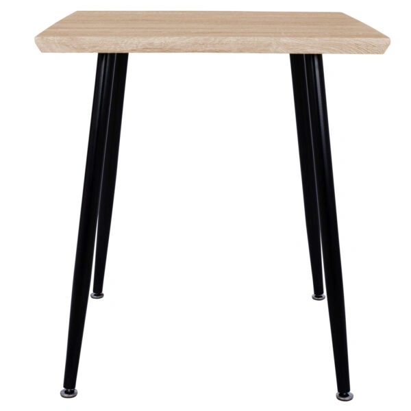 ΤΡΑΠΕΖΙ ΤΡΑΠΕΖΑΡΙΑΣ PALOMA HM8335.01, 70Χ70X76.5, SONOMA, ΜΑΥΡΑ ΠΟΔΙΑ