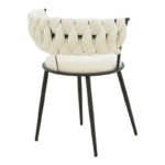 Πολυθρόνα Alkia I ύφασμα σε εκρού απόχρωση- πόδι μαύρο μέταλλο 57x58.5x72εκ