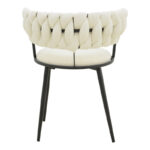 Πολυθρόνα Alkia I ύφασμα σε εκρού απόχρωση- πόδι μαύρο μέταλλο 57x58.5x72εκ