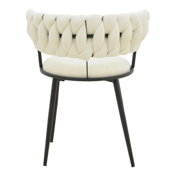 Πολυθρόνα Alkia I ύφασμα σε εκρού απόχρωση- πόδι μαύρο μέταλλο 57x58.5x72εκ