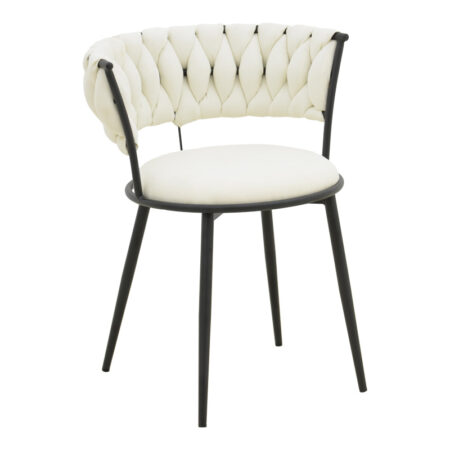 Πολυθρόνα Alkia I ύφασμα σε εκρού απόχρωση- πόδι μαύρο μέταλλο 57x58.5x72εκ