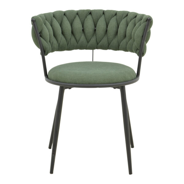 Πολυθρόνα Alkia I ύφασμα σε χακί απόχρωση- πόδι μαύρο μέταλλο 57x58.5x72εκ