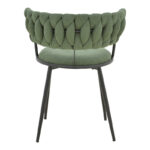 Πολυθρόνα Alkia I ύφασμα σε χακί απόχρωση- πόδι μαύρο μέταλλο 57x58.5x72εκ