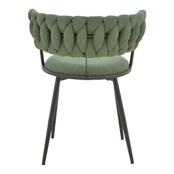 Πολυθρόνα Alkia I ύφασμα σε χακί απόχρωση- πόδι μαύρο μέταλλο 57x58.5x72εκ