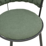 Πολυθρόνα Alkia I ύφασμα σε χακί απόχρωση- πόδι μαύρο μέταλλο 57x58.5x72εκ