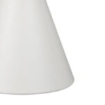 Βοηθητικό τραπέζι Coozlin Inart sintered stone σε απόχρωση λευκό μαρμάρου με λευκό μέταλλο Φ50x50εκ