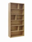Βιβλιοθήκη Evergin mdf σε oak απόχρωση 80x30x180εκ