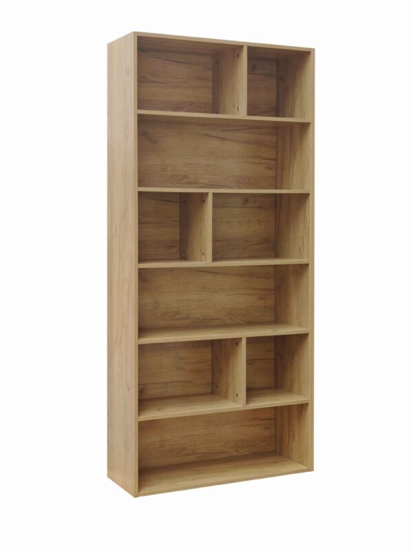 Βιβλιοθήκη Evergin mdf σε oak απόχρωση 80x30x180εκ