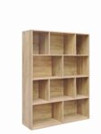 Βιβλιοθήκη Evergin  mdf σε oak απόχρωση 100x30x135εκ