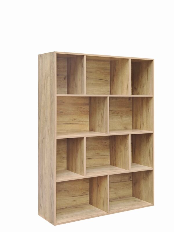 Βιβλιοθήκη Evergin  mdf σε oak απόχρωση 100x30x135εκ