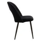 Καρέκλα Jonah βελούδο μαύρο-μαύρο πόδι