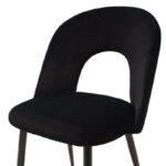 Καρέκλα Jonah βελούδο μαύρο-μαύρο πόδι