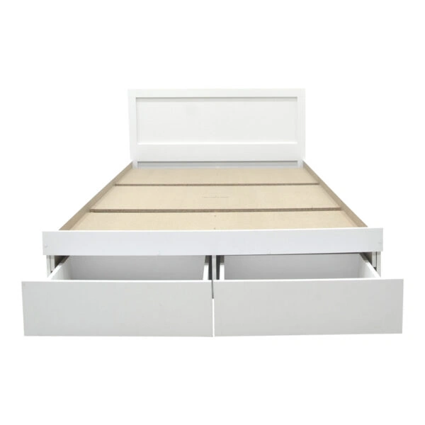 Κρεβάτι Olympus  με συρτάρι σε λευκή απόχρωση 100x200εκ