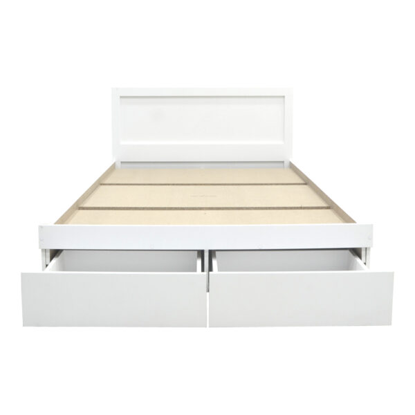 Κρεβάτι Olympus  με συρτάρι σε λευκή απόχρωση 150x200εκ