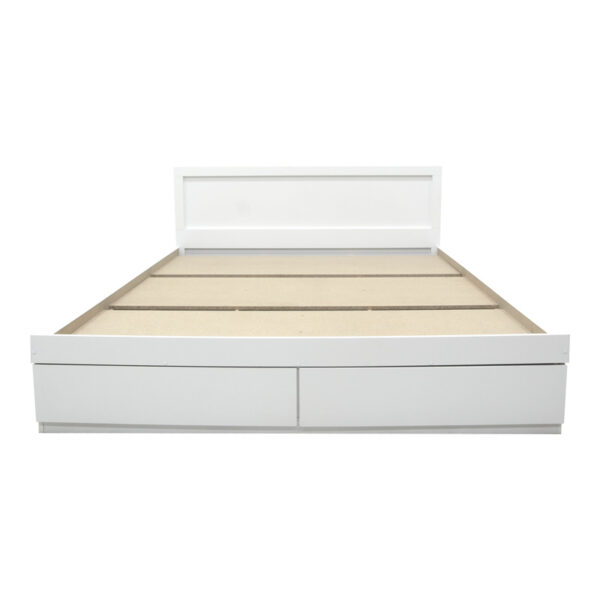 Κρεβάτι Olympus με συρτάρι σε λευκή απόχρωση 120x200εκ