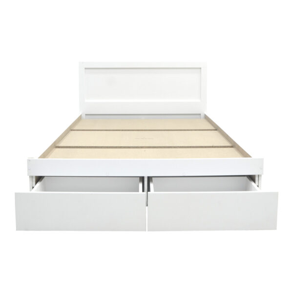 Κρεβάτι Olympus με συρτάρι σε λευκή απόχρωση 160x200εκ