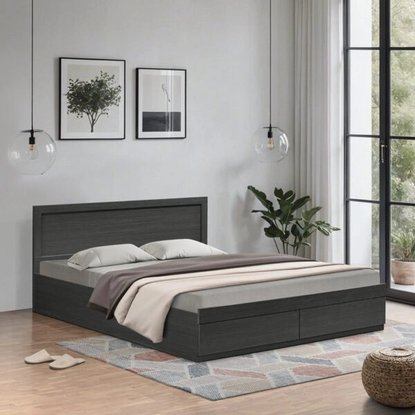 Κρεβάτι Olympus  με συρτάρι σε wenge απόχρωση 160x200εκ