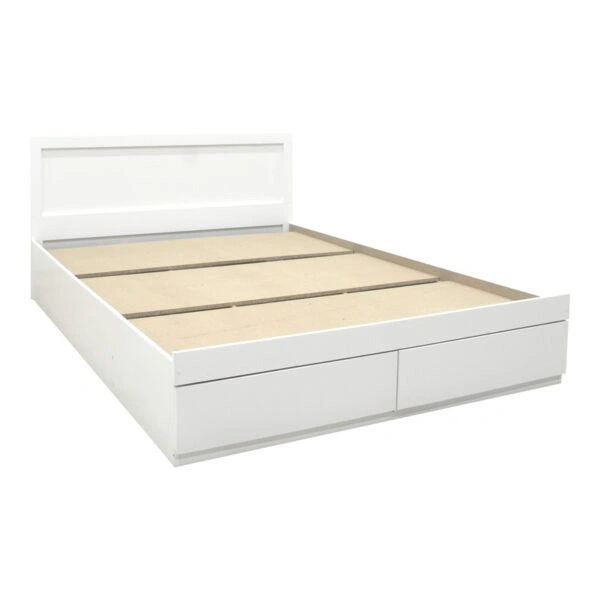 Κρεβάτι Olympus  με συρτάρι σε λευκή απόχρωση 140x200εκ