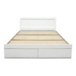 Κρεβάτι Olympus  με συρτάρι σε λευκή απόχρωση 140x200εκ