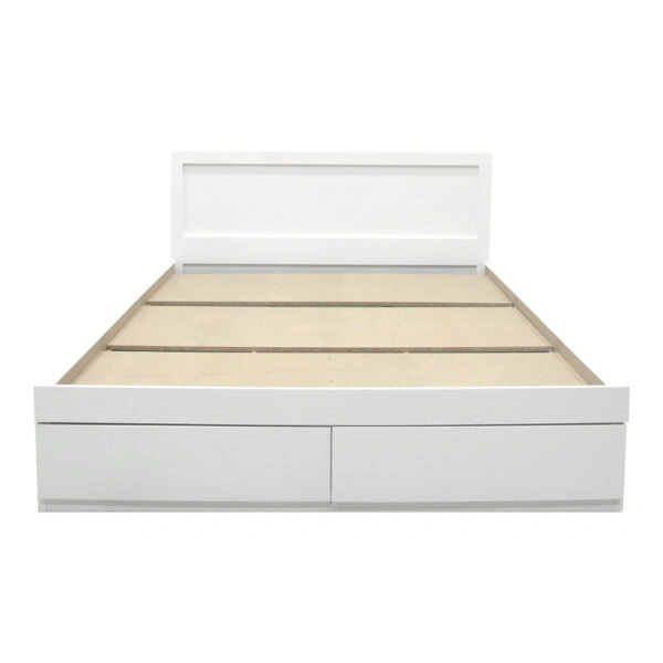 Κρεβάτι Olympus  με συρτάρι σε λευκή απόχρωση 140x200εκ