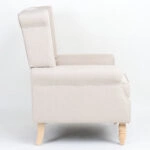 Πολυθρόνα ArteLibre OTTAVIA Μπεζ Ύφασμα 77x80x106cm