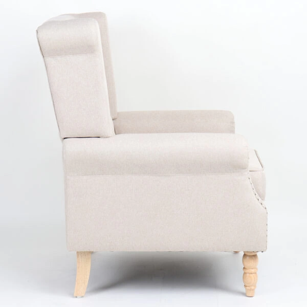 Πολυθρόνα ArteLibre OTTAVIA Μπεζ Ύφασμα 77x80x106cm