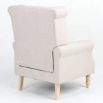 Πολυθρόνα ArteLibre OTTAVIA Μπεζ Ύφασμα 77x80x106cm