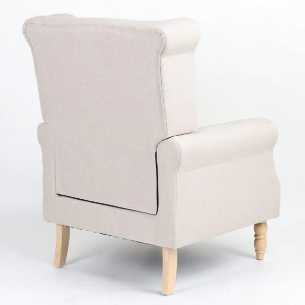 Πολυθρόνα ArteLibre OTTAVIA Μπεζ Ύφασμα 77x80x106cm